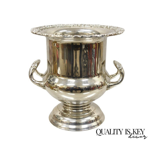 Vintage Victorian Style Silver Plated Trophy Cup Champagne Chiller Ice Bucket