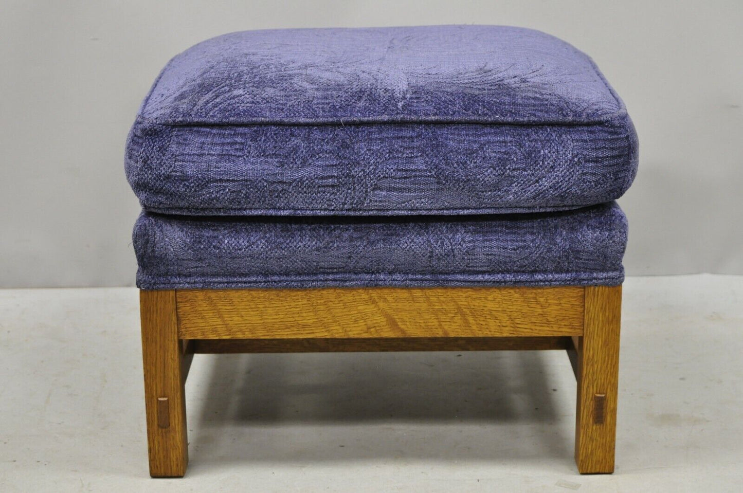 Stickley Mission Oak Arts & Crafts Upholstered Cushion Stool Ottoman Footstool