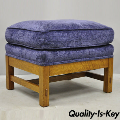 Stickley Mission Oak Arts & Crafts Upholstered Cushion Stool Ottoman Footstool