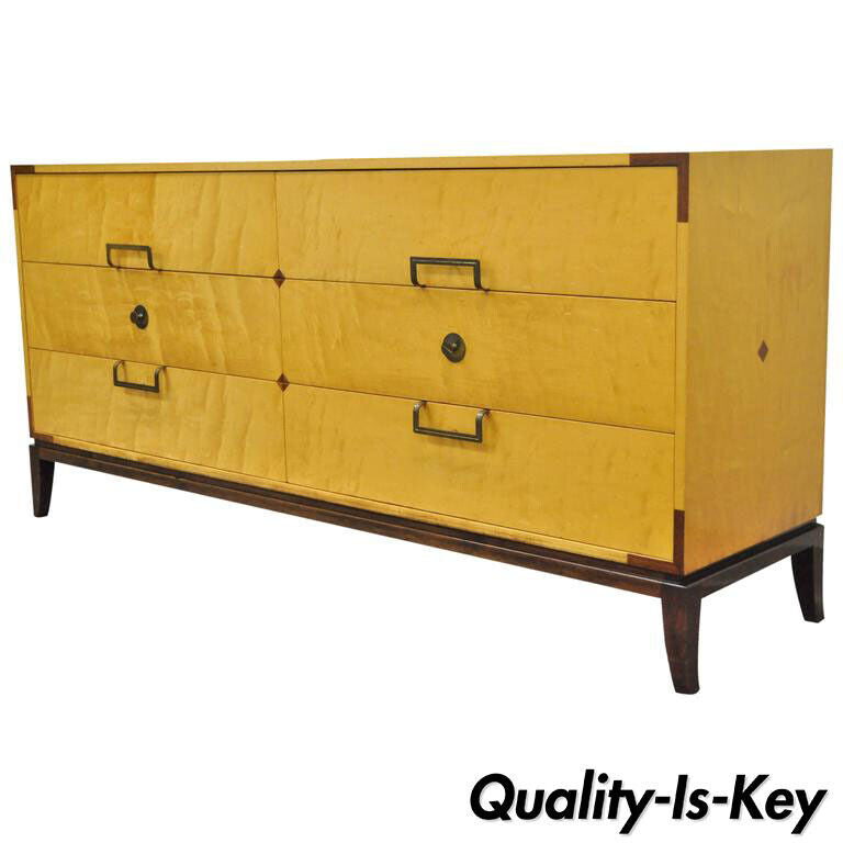 Tommi Parzinger for Parzinger Originals Maple & Mahogany Dresser Chest Credenza