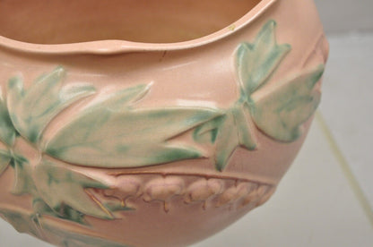 Antique Roseville Gardenia Bleeding Heart Pink 651-8" Jardiniere Planter Pot