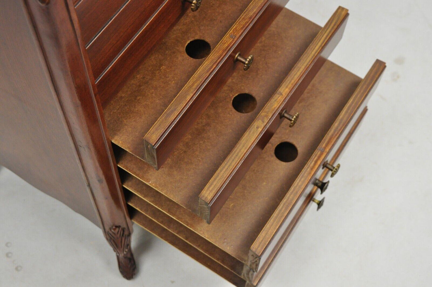 Vintage Mahogany 10 Drawer Sheet Music or Flat File Cabinet Tall Chest