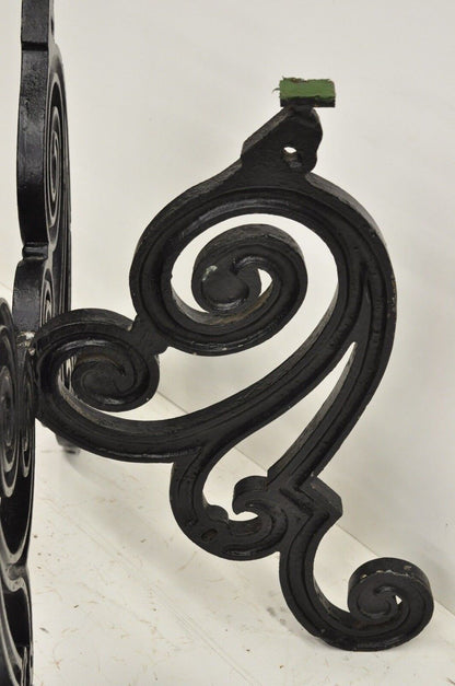 Cast Iron French Pastry Style Scrolling "Butterfly" Dining Table Pedestal Base
