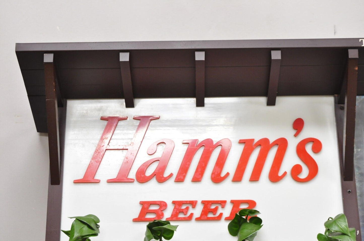 Large 77" Vintage Hamm's Beer Lakeside Plastics Advertising Hanging Lighted Sign