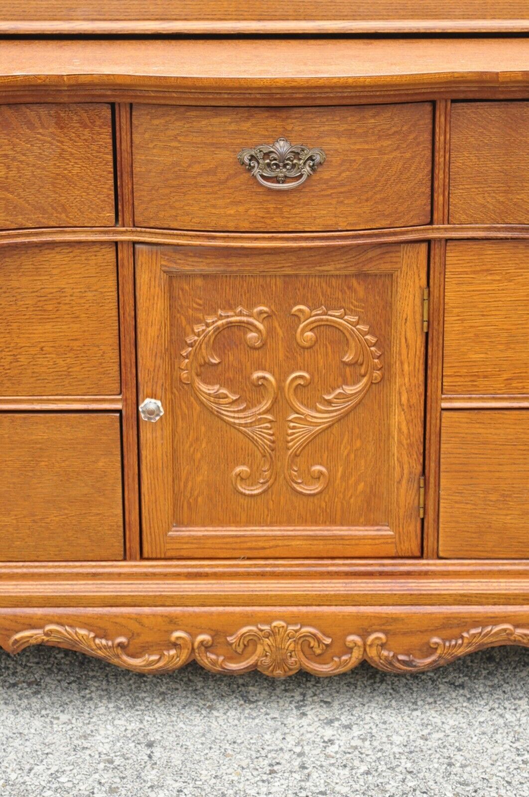 Lexington Victorian Sampler Oak Triple Dresser with Mirror