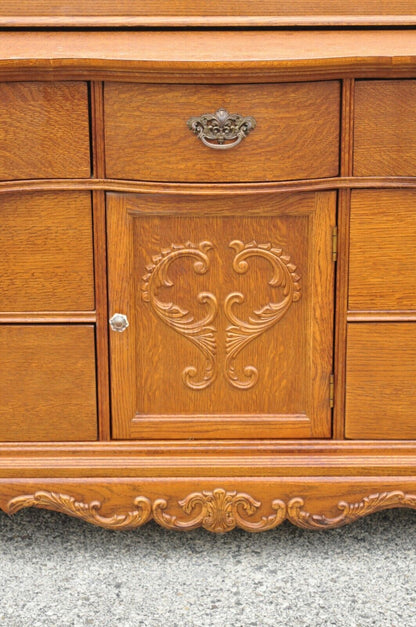 Lexington Victorian Sampler Oak Triple Dresser with Mirror