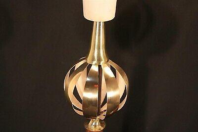 Pair of Vintage Mid Century Modern Lightolier Brass Orb Lamp Gerald Thurston