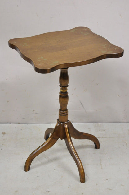 Vintage Scheibe Small Maple Wood Hitchcock Style Accent Side Table