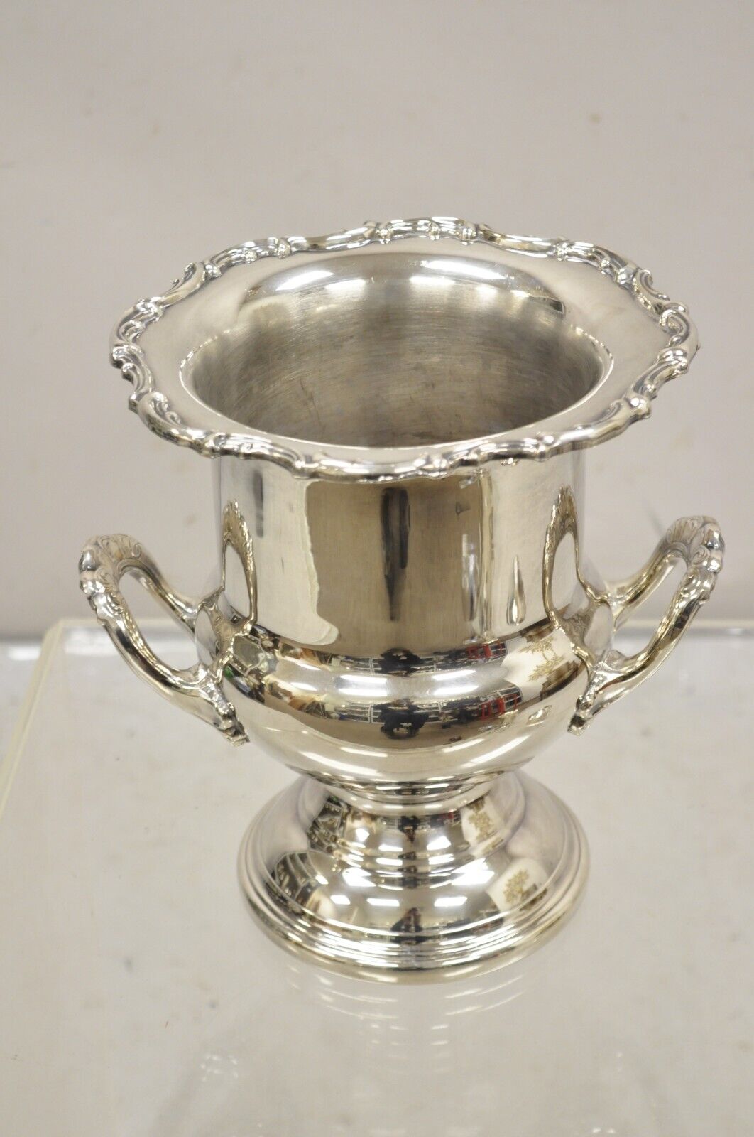 Silver Plated Trophy Cup Victorian Style Champagne Chiller Wine Ice Bucket