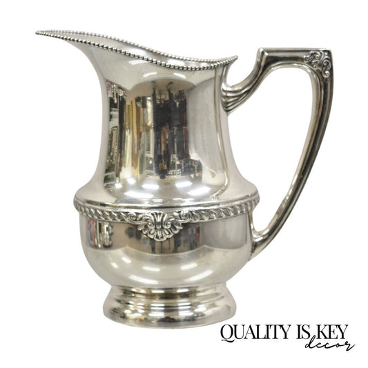 Vintage WS Silver on Copper Silver Plated Victorian Water Pitcher