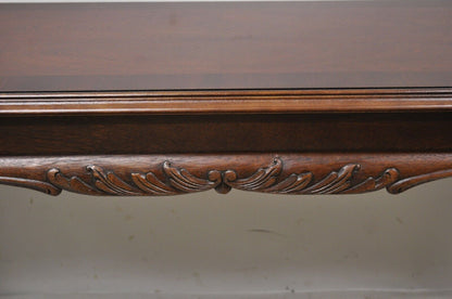 Lane Chinese Chippendale Georgian Mahogany Ball & Claw Console Sofa Hall Table