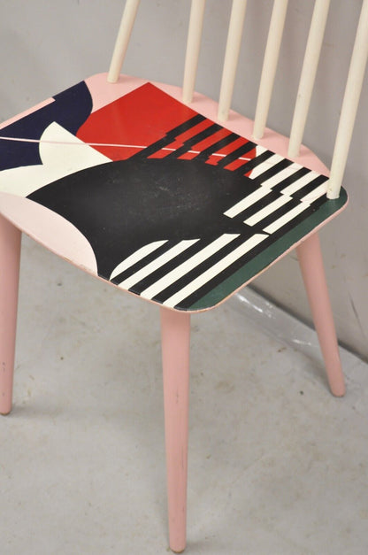 Folke Pålsson J77 Dining Side Chair Abstract Hand Painted Signed KMAC by HAY