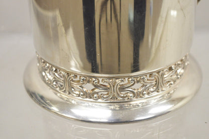 Vintage Poole Silver Co Celtic Fretwork Silver Plated Art Deco Water Pitcher