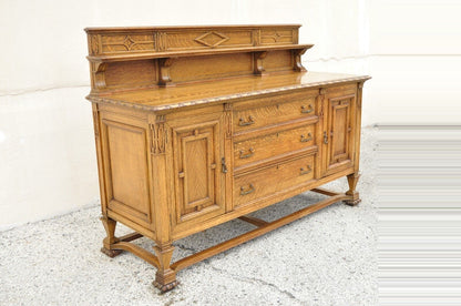 Antique Mission Oak Arts & Crafts Sideboard Buffet by Grand Rapids Furniture Co.