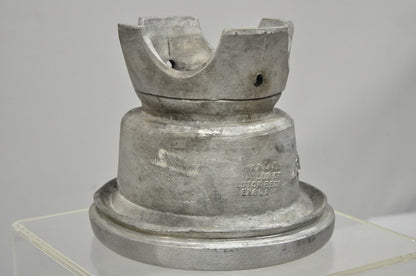 Vintage Boon & Lane Aluminum Hat Block Mold Form Millinery Luton Beds England A