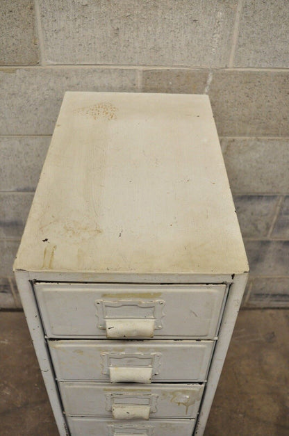 Vintage Industrial Rolling Steel Metal Deep File Cabinet Banker Letter Storage B
