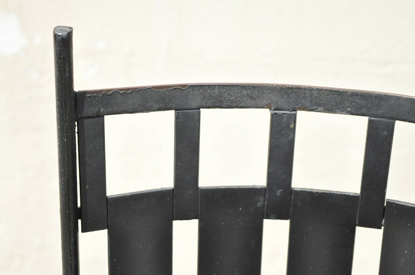Vintage Wrought Iron Atomic Era Mid Century Modern Dining Chairs - Set of 4