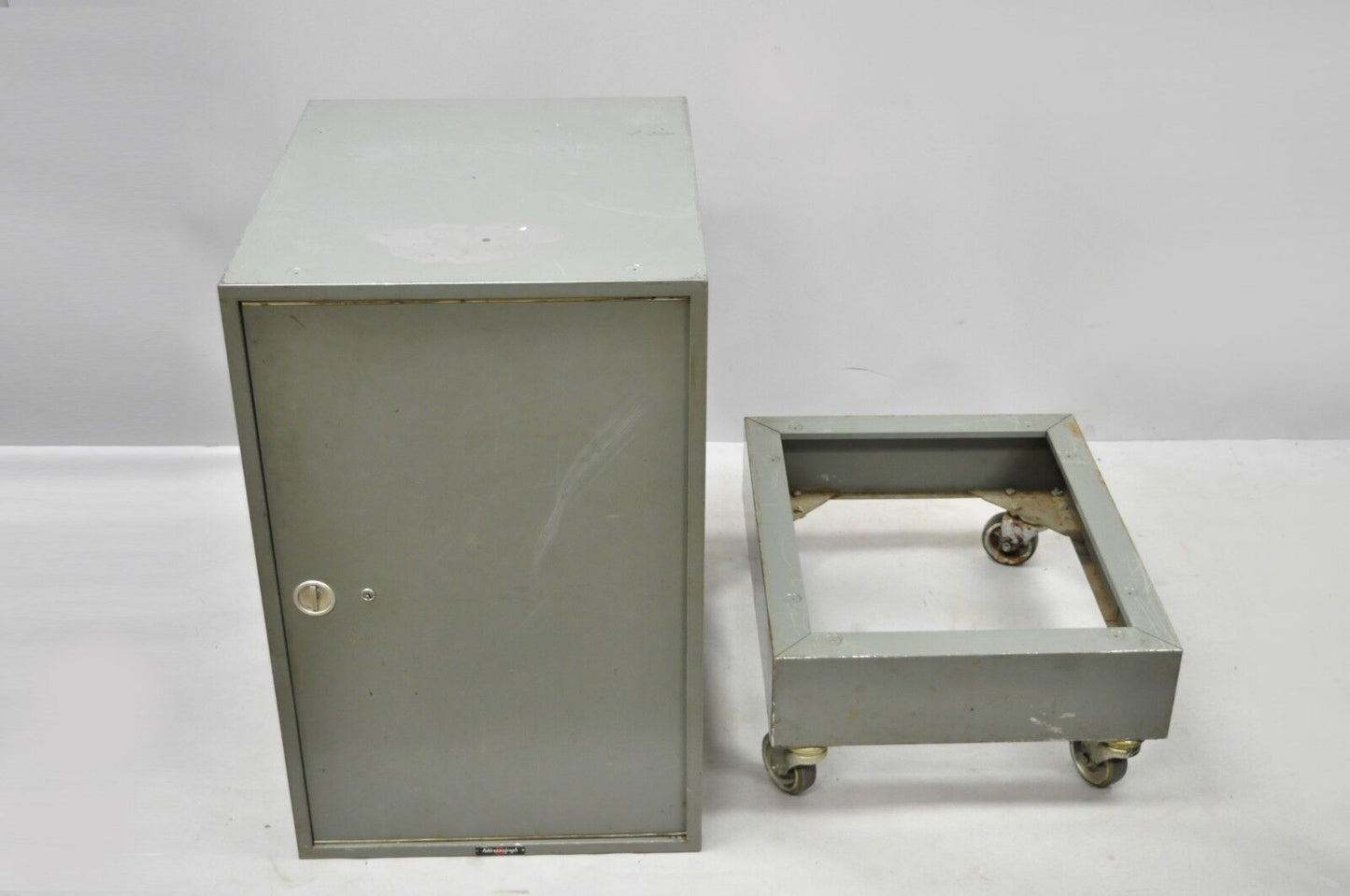 Vintage Industrial Steel Metal 30 Drawer Cataloge File Cabinet by Addressograph