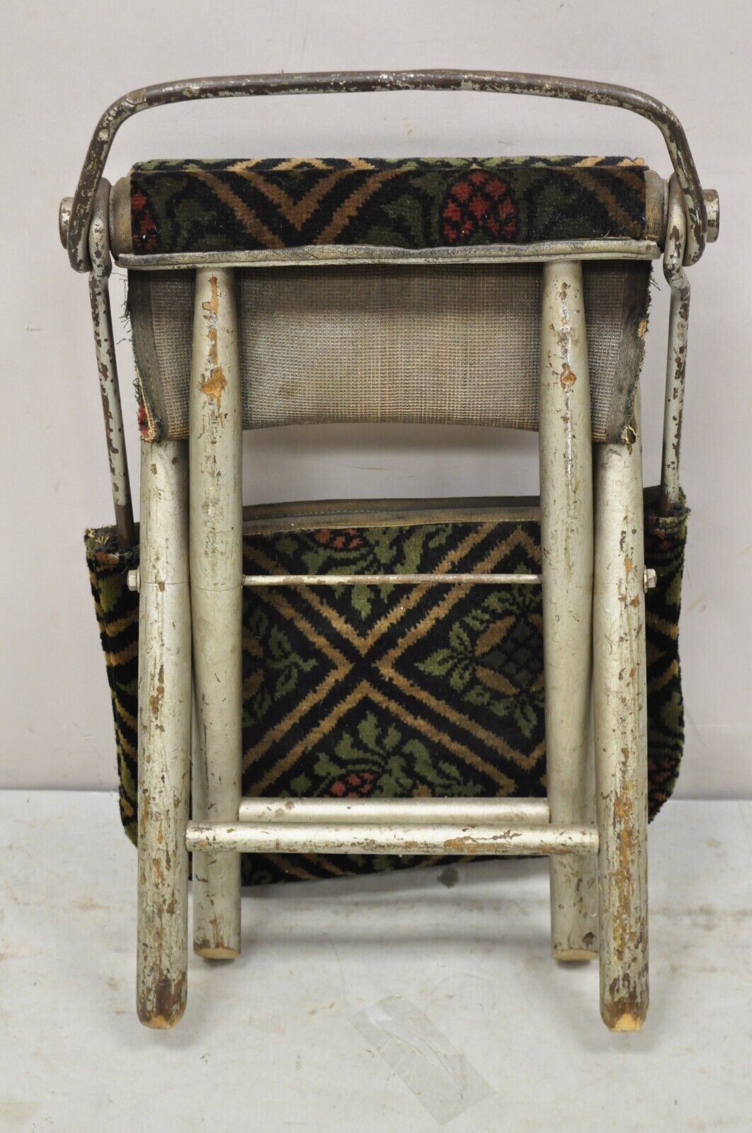 Antique 19th Century Civil War Period Folding Officers Camp Chair Campaign Chair