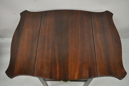 L & J G Stickley Georgian Solid Mahogany Drop Leaf Pembroke Lamp Side Table