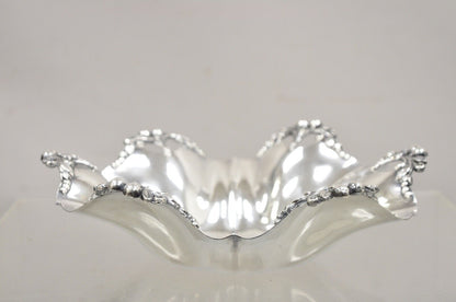 Vintage Victorian Silver Plated Handkerchief Candy Dish Fruit Bowl Berry Design