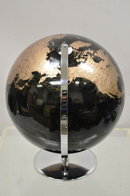 Black Chrome Base Modern Model World Swivel Desk Globe