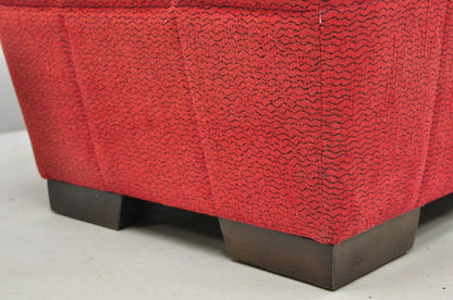 Directional Red Upholstered 56" Large Modern Charles Bench Seat Ottoman