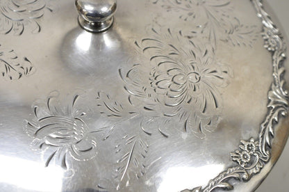 Reed & Barton Victorian Silver Plated Round Lidded Twin Handle Serving Dish