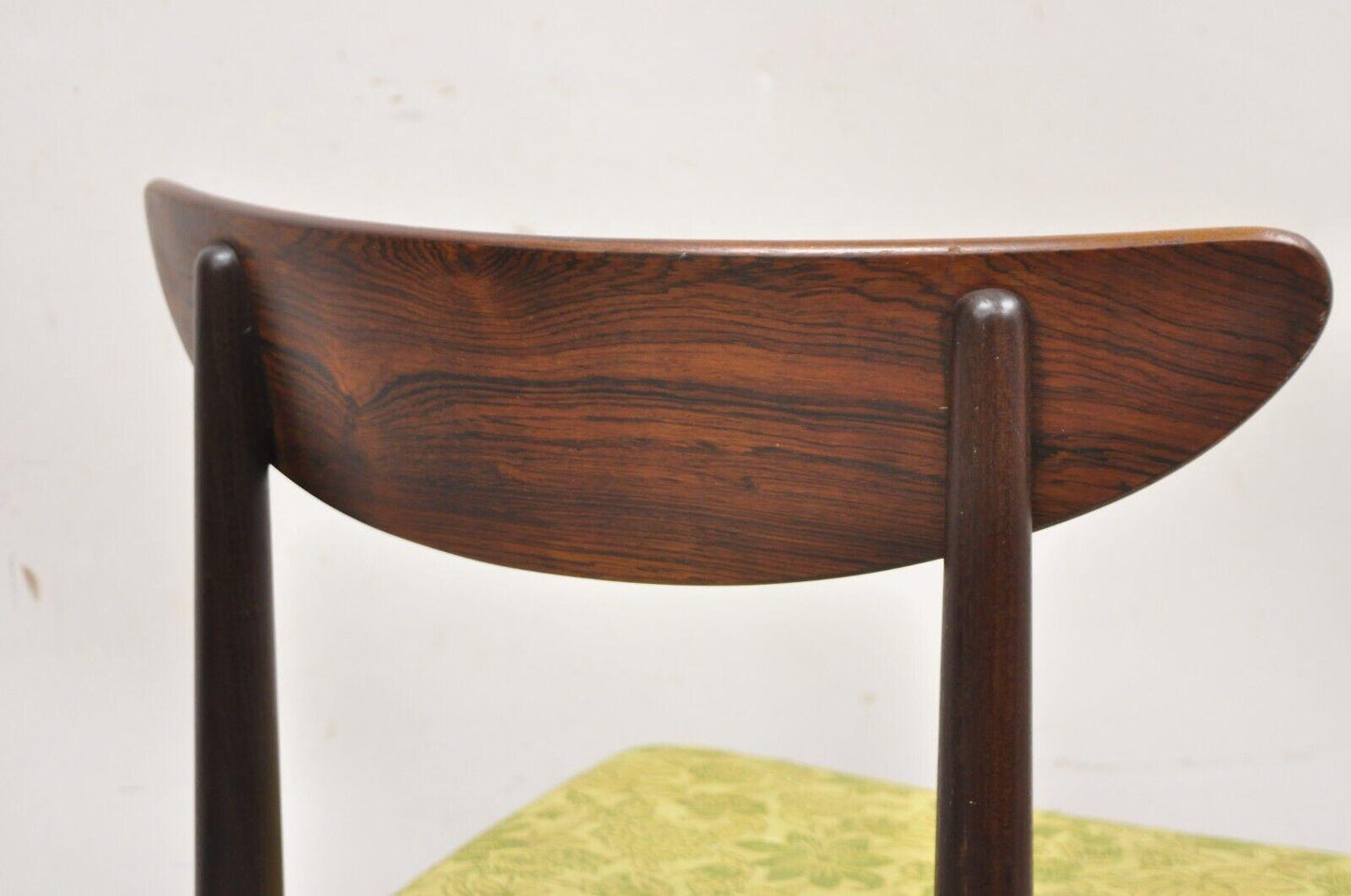 Dyrlund Rosewood Mid Century Danish Modern Curved Back Dining Side Chair