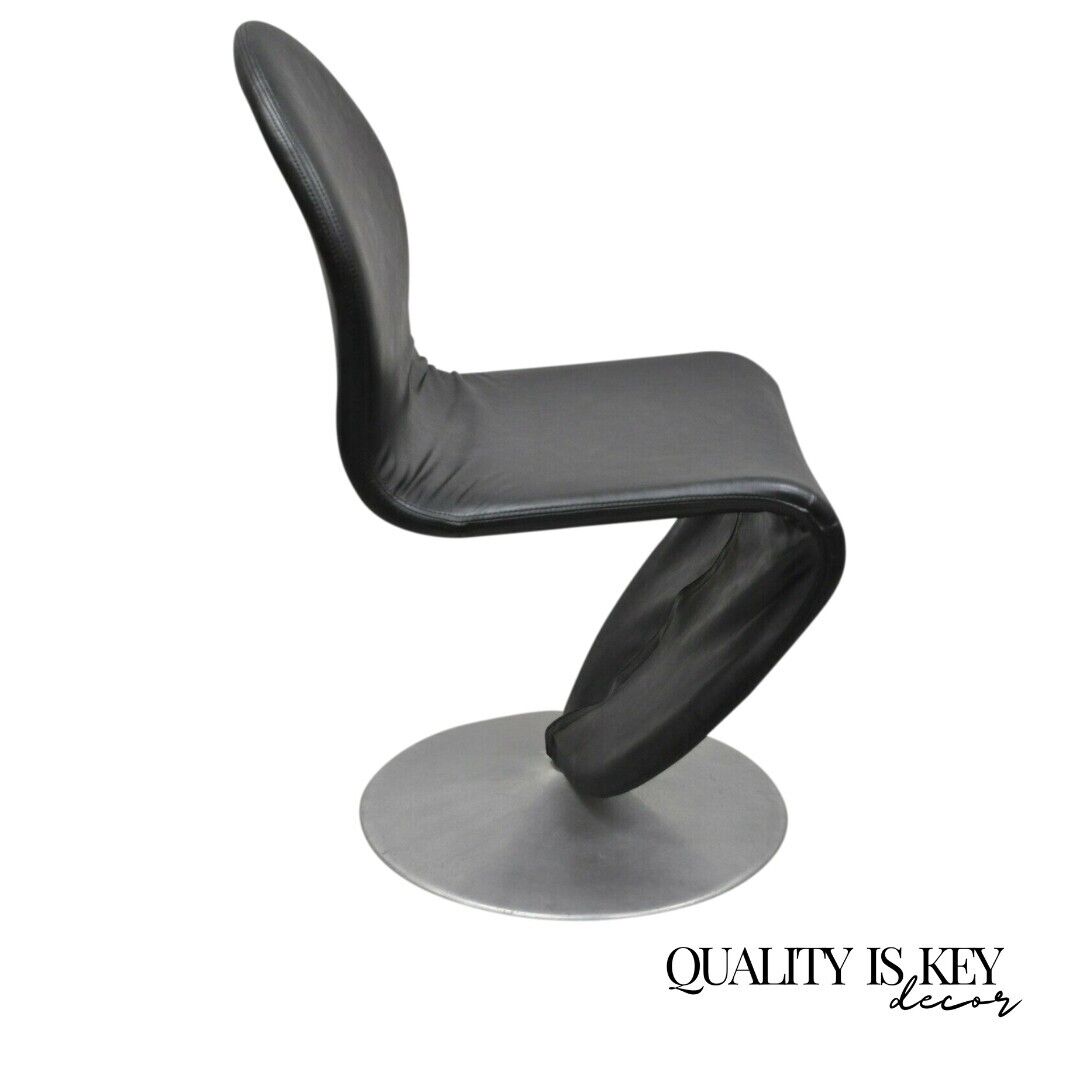 Vintage Verner Panton 1-2-3 System Chair Fritz Hansen Black Mid Century Modern