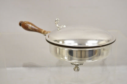 Vintage EPC Sheffield English Victorian Silver Plated Hinged Lid Silent Butler