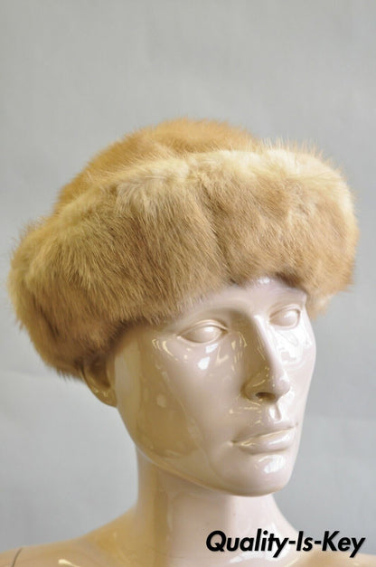 Vintage Brown Fox Fur Women's Church Derby Winter Hat