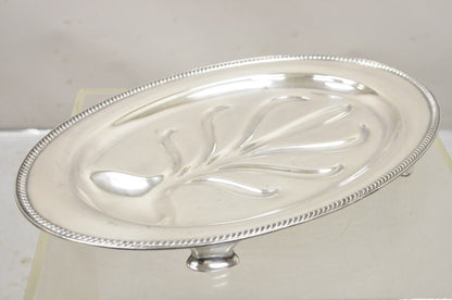 Community Plate English Regency Silver Plated Oval Meat Cutlery Serving Platter