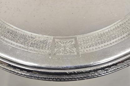 Pairpoint Antique Edwardian Silver Plated Pedestal Base Cake Stand Platter Plate