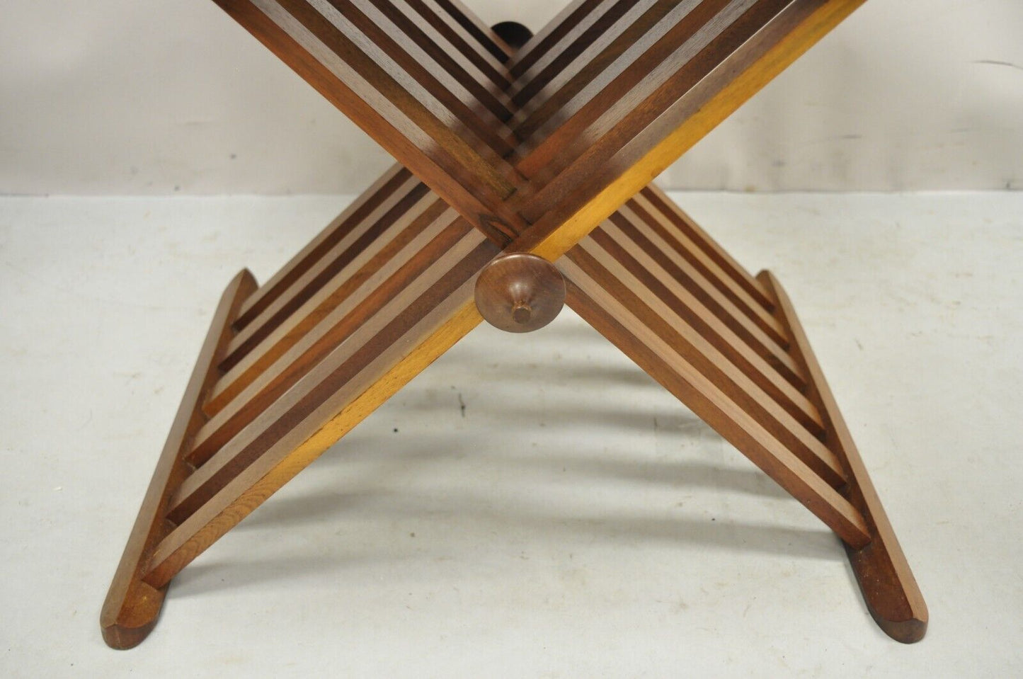 Stewart MacDougall Kipp Stewart Drexel Walnut Folding Campaign Table (A)