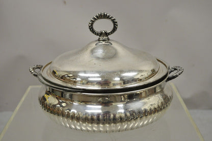 W&SB 195 Silver Plate Covered Platter Serving Tray Dish Bowl