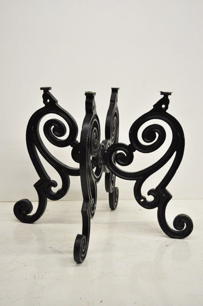 Cast Iron French Pastry Style Scrolling "Butterfly" Dining Table Pedestal Base