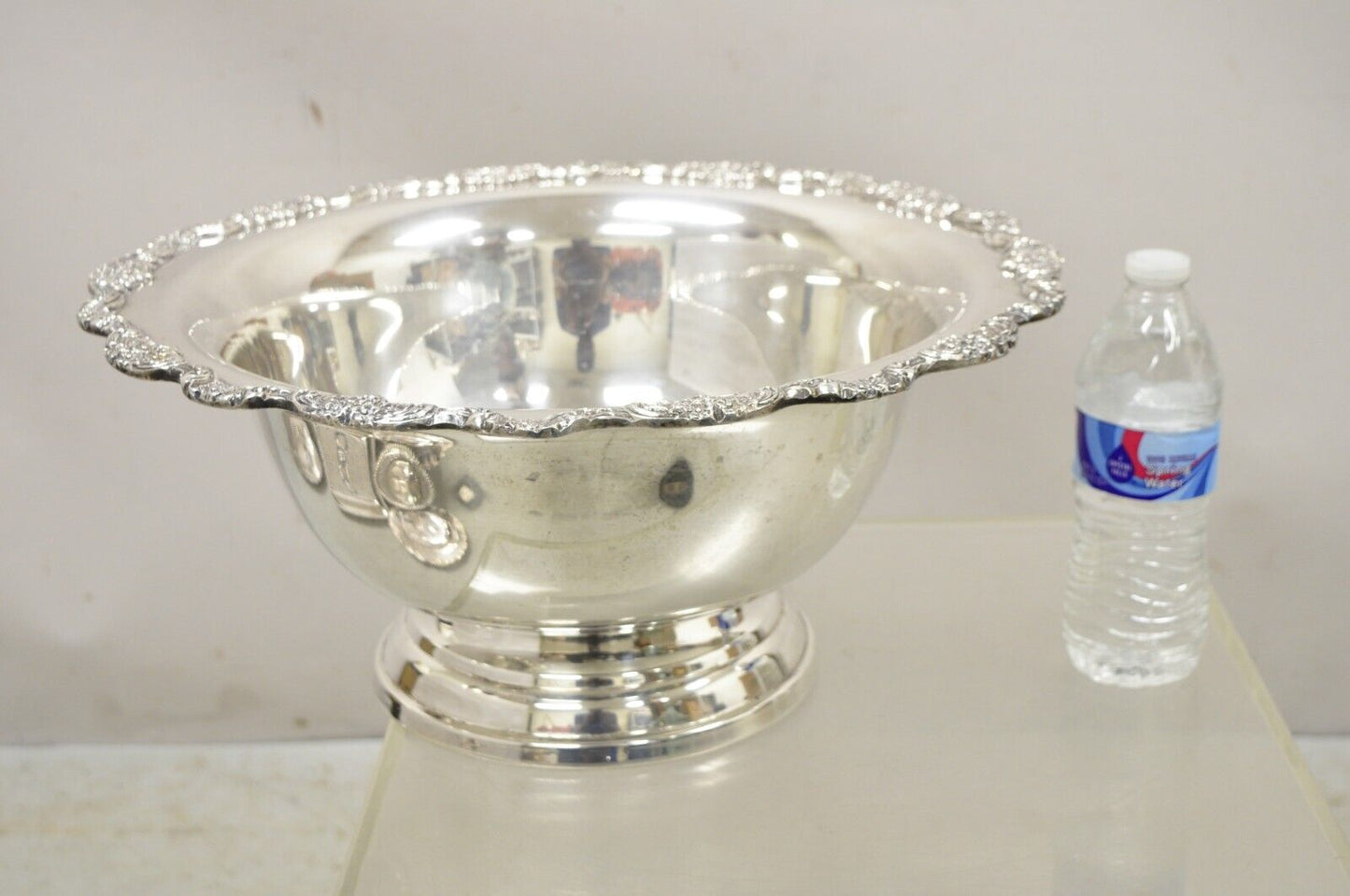 Vintage Towle Silver Plated Victorian Style Punch Bowl