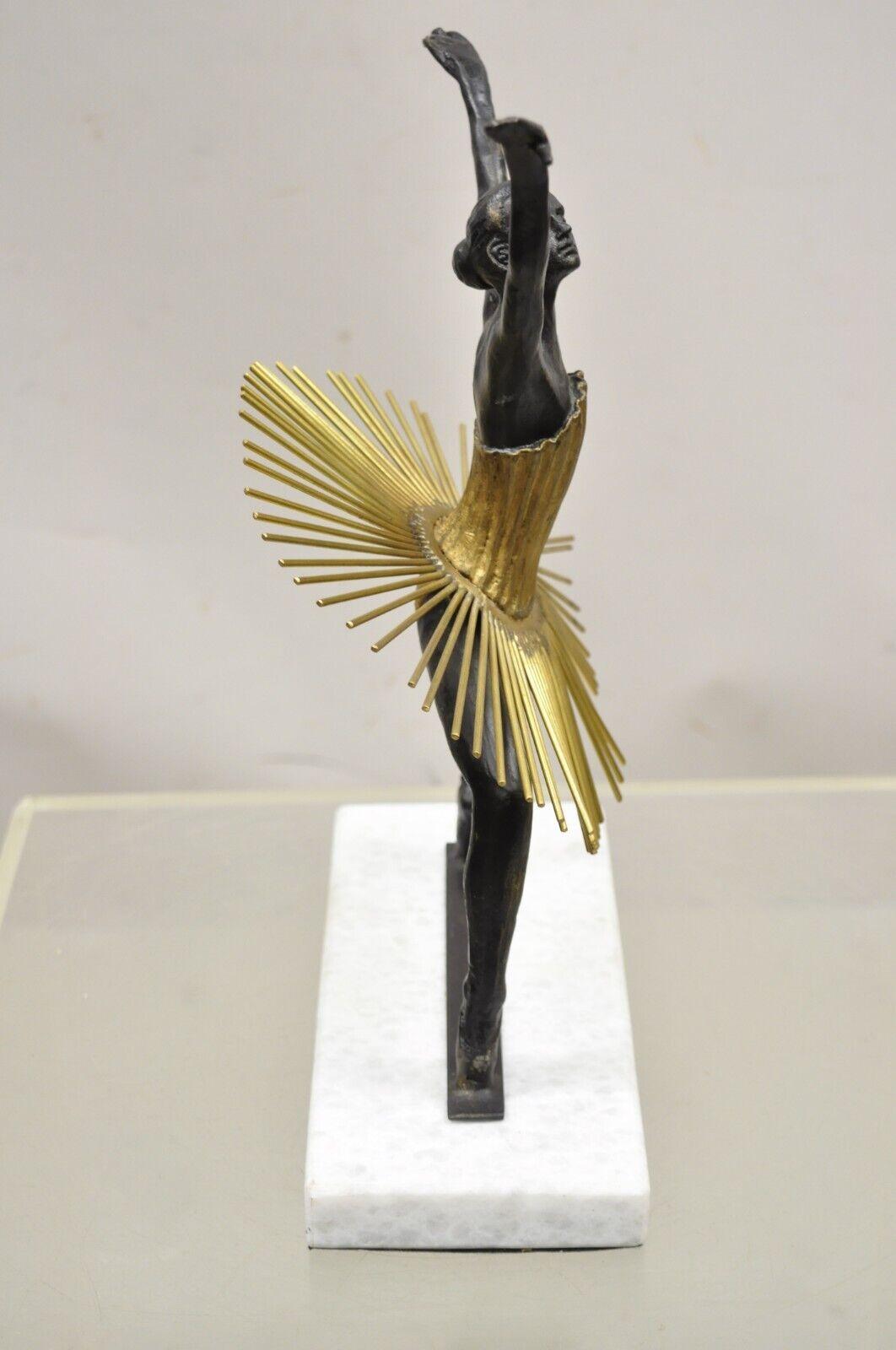 Global Views Bauhaus Grande Plié Bronze Ballerina Dancer Statue Sculpture