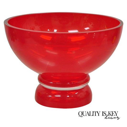 Vintage Marquis Waterford Red 8" Tango Footed Modern Bowl