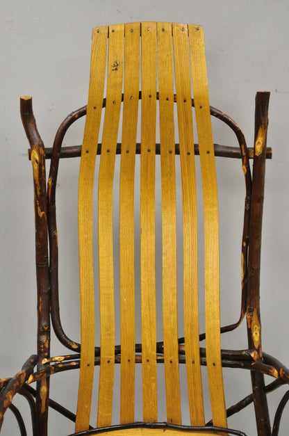 Vintage Adirondack Tree Branch Twig Arts & Crafts Primitive Rocker Rocking Chair