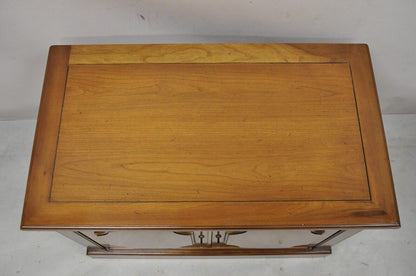 Vintage Century Furniture Hollywood Regency 2 Door Walnut Record Console Cabinet