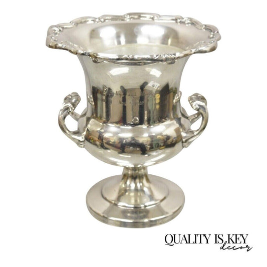 Engraved FB Rogers Regency Silver Plated Twin Handle Wine Chiller Ice Bucket