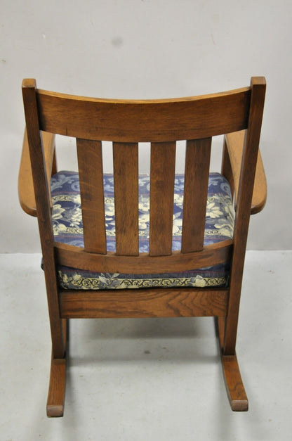 J.M. Young & Sons Antique Mission Oak Arts & Crafts Rocker Rocking Chair