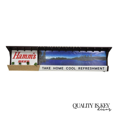 Large 77" Vintage Hamm's Beer Lakeside Plastics Advertising Hanging Lighted Sign