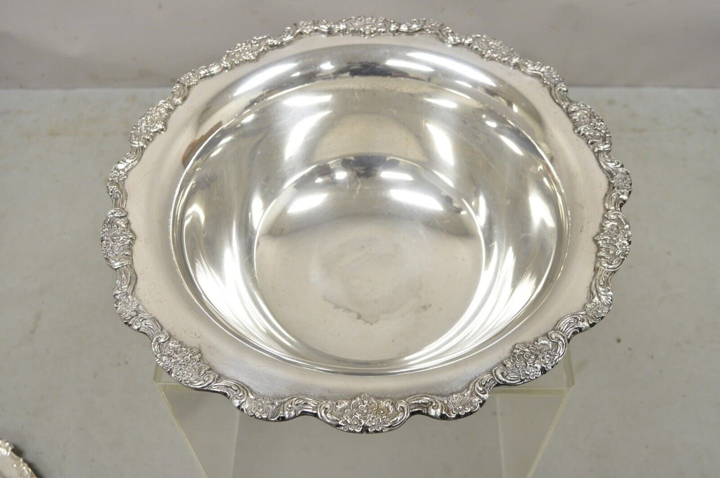 Vintage Towle Silver Plated Victorian Style Punch Bowl