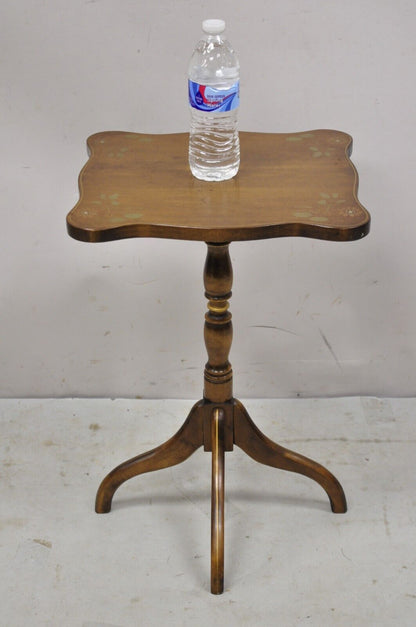 Vintage Scheibe Small Maple Wood Hitchcock Style Accent Side Table