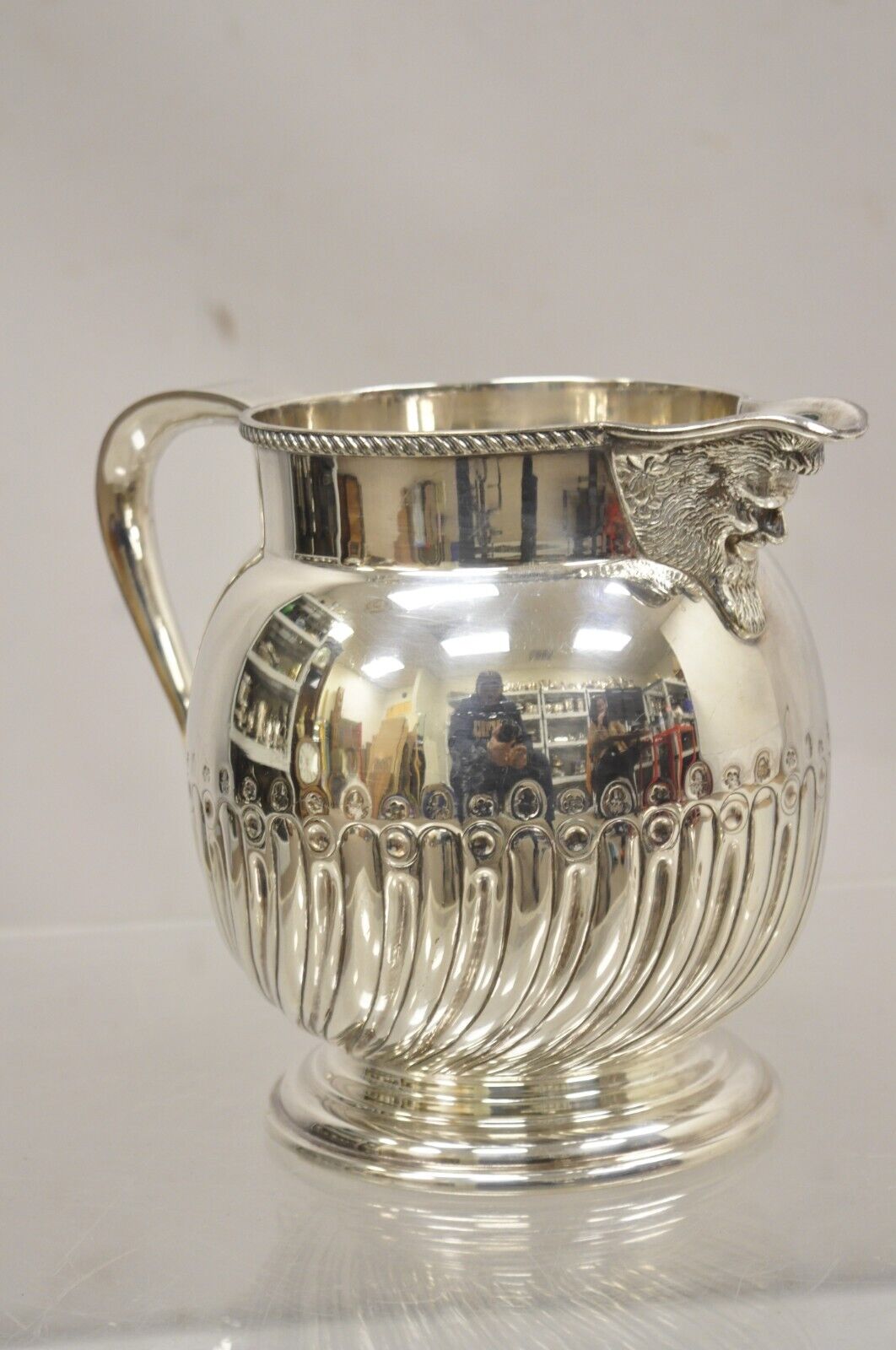 Cheltenham & Co England Silver Plated Hand Chased Bacchus Wine Water Pitcher