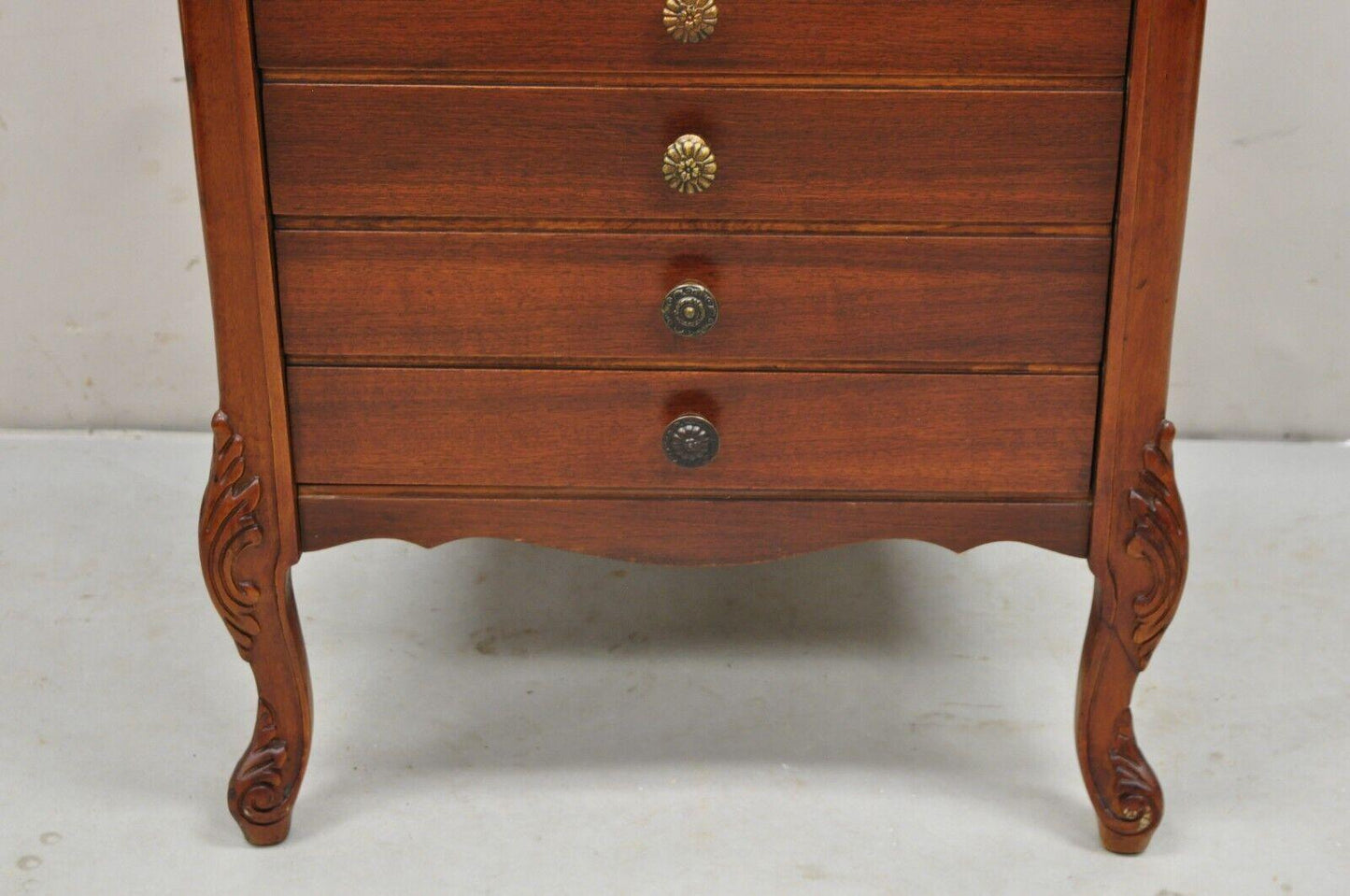 Vintage Mahogany 10 Drawer Sheet Music or Flat File Cabinet Tall Chest