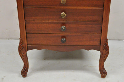 Vintage Mahogany 10 Drawer Sheet Music or Flat File Cabinet Tall Chest